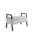 Ore Furniture 23.25 In. Cherry Blossom Wooden Arm Storage Bench HB4713